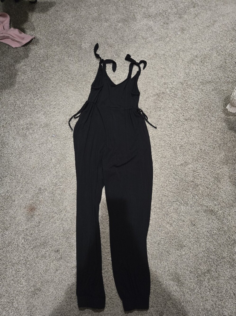 Isabel Maternity by Ingrid & Isabel Black Tie-Shoulder Jumpsuit